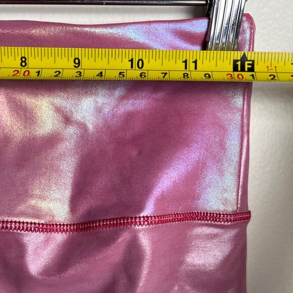 Zyia Active Luxe Pink Metallic leggings Women 6/8 - Picture 3 of 7